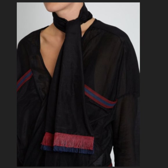 🥰 Albus Lumen draping cotton silk blend top - Picture 2 of 5